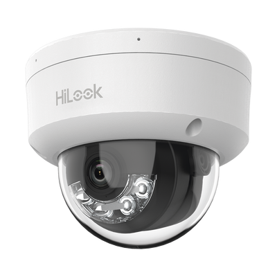 [IPC-D140HA-LUC] [Dual Light] HiLook Series / Domo IP de 4 Megapixel / Uso en interior / Lente 2.8 mm / 20 mts IR + 20 mts Luz Blanca / Micrófono Integrado / ACUSENSE Lite / PoE / dWDR / H.265+ / ONVIF