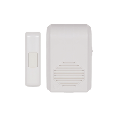 [STI-3350] Timbre Inalámbrico Para Puerta Con 10 Tonos, Hasta 150m Linea de Vista, Con Receptor Inalámbrico Incluido, 110Vca 