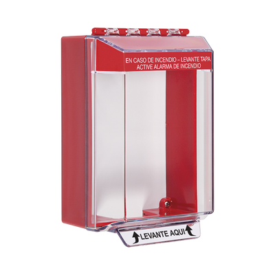 [STI-14210FR-ES] Cubierta Universal De Montaje Superficial, Con Espaciador 1.46", Serie Universal Stopper® Texto De Incendio En Español 