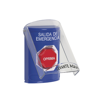 [SS2422EX-ES] Botón de Salida de Emergencia, Texto en Español, Tapa Protectora de Policarbonato Súper Resistente, Restablecimiento con Llave