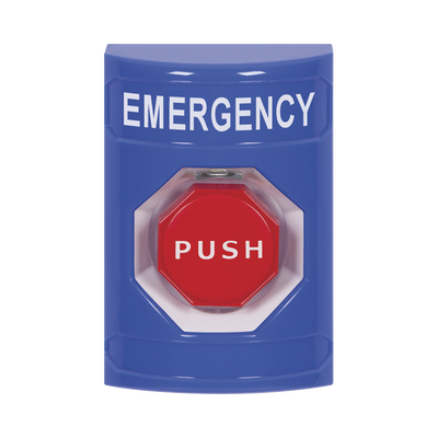 [SS2405EM-EN] Botón de Emergencia, Texto en Español, Policarbonato Súper Resistente, Momentaneo