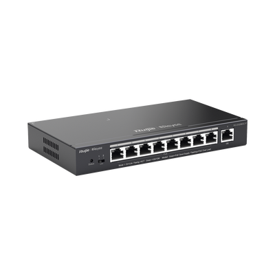 [RG-ES209GC-P] Switch Administrable 8 Puertos PoE+ 802.3af/at Gigabit, gestión gratuita desde la nube, 120w