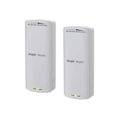 [RG-EST100-E] Kit Enlace Inalámbrico Recomendado para Elevadores, hasta 500m o 125 pisos, Preconfigurado, Ajuste Automático, Hasta 300 Mbps, Doble Puerto LAN