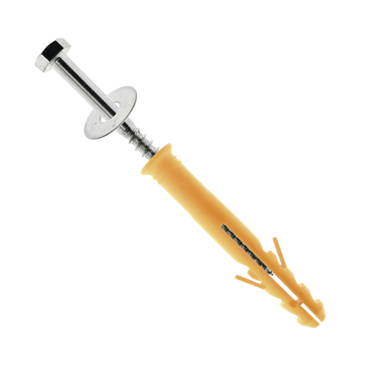 [AC-4TOR] Tornillo P / Tope Estacionamiento / Reductor D / Velocidad / 12 Cm / Con Arandela / Taquete D / Plastico.