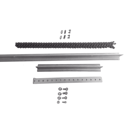 [ACCESS-EXT-RAILT] Extensión de Riel Tipo T para Portones / 1 Metro / Cadena de Alta Resistencia 2 mts / Conector Modular para Múltiples Secciones / Compatible con ACCESSRAILT3 / Bracket y Tornillería Incluidos