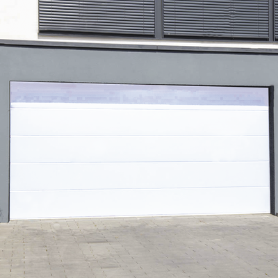 [GARAGE-129] Puerta de Garage de Alta Calidad / Linea Central / Color Blanco 12X9 pies,  AISLADA, Estilo Americana.