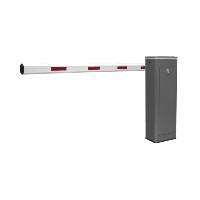 [KT-XBF-LB] Kit de Barrera Vehicular Izquierda y Brazo de 3 Metros / Finales de Carrera Ajustables por Programación / Movimiento Fluido / Diseño Elegante Color Gris / Con Corona Led Semaforizada