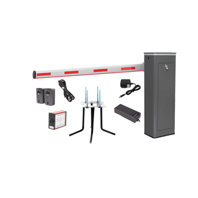 [KIT-XBS-3L-LED] Kit COMPLETO Barrera Izquierda XBS Con Corona LED / Brazo Iluminado de 5M / Incluye Sensor de Masa, Transformador, Lazo Magnético, Ancla, Fotoceldas y 2 Controles Inalámbricos