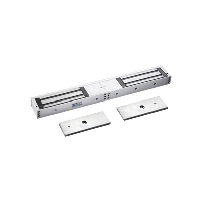 [MAG1200DLED] Chapa Magnética Doble para Aplicación en Puertas de Doble Hoja. 1200 lbs(x 2). LED