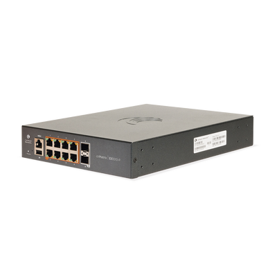 [MX-EX1010PXA-0] Switch PoE cnMatrix Ex1010-P / 8 Puertos Gigabit PoE 802.3af/at + 2 SFP / Capa 2 / Gestión en la Nube Gratuito