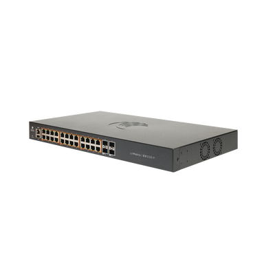 [MX-EX1028PXA-0] Switch cnMatrix EX1028  de 24 puertos PoE 802.3af/at, 200 W, Gigabit Ethernet y 4 SFP, Capa 2,  gestión en la nube