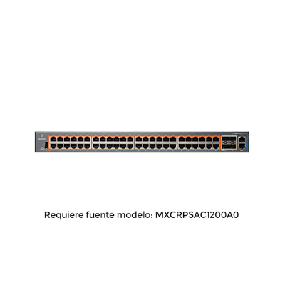 [MX-EX2052GXPA-10] Switch PoE inteligente / cnMatrix EX2052R-P / PoE+ / 48 puertos x 1 Gps / 4 SFP+, fuente de alimentación extraíble