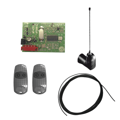 [KIT-CME-WL] Kit Receptor inalámbrico con antena / Hasta 45M en linea de vista / INCLUYE dos controles  y 3 metros de cable RG58 para la antena