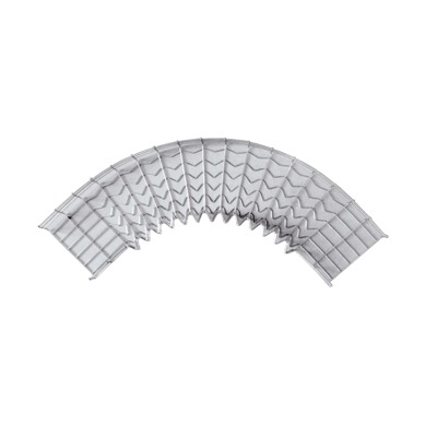 [CH-C90-66/250EZ] Curva Pre-Fabricada Horizontal de 90° con medidas de 66 mm de Peralte y 250 mm Ancho (66/250 mm)