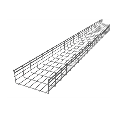 [CH-150-300EZ] Charola Tipo Malla 150/300 mm, Acabado Electro Zinc, Hasta 716 Cables Cat6, Tramo de 3 Metros