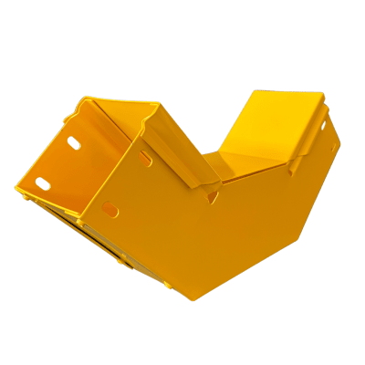 [CHFBVI904X4R8EPK] CHFIBER CURVA VERTICAL INTERIOR A 90° DE ALUMINIO PERALTE 4" ANCHO 4" RADIO 8" CON RECUBRIMIENTO EN PINTURA EPÓXICA, INCLUYE TAPA , UN PAR DE COPLES Y TORNILLERÍA.