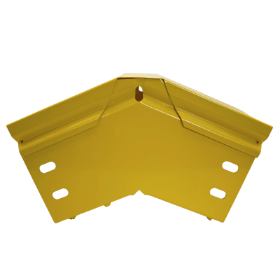 [CHFBVE454X4R8EPK] CHFIBER CURVA VERTICAL EXTERIOR A 45° DE ALUMINIO PERALTE 4" ANCHO 4" RADIO 8" CON RECUBRIMIENTO EN PINTURA EPÓXICA, INCLUYE TAPA , UN PAR DE COPLES Y TORNILLERÍA.