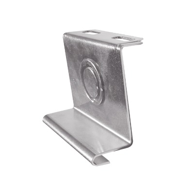 [CH-PST-AUT-116EZ] Placa salida a tubo automática con chequeador 1/2 y 3/4 de 116 mm, con acabado Electro Zinc