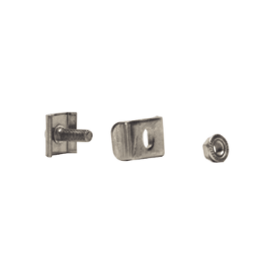 [MG-51-KIT2I304L] Kit 2 para unir tramos de charola, clema mediana, mas tornillo encastrado, con acabado Acero Inoxidable