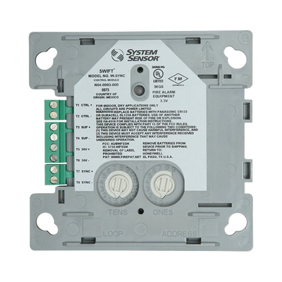 [W-SYNC] Módulo de Sincronización Inalámbrico / Compatible con Paneles Notifier, Fire-Lite, Silent Knight y Farenhyt / Incluye Baterías