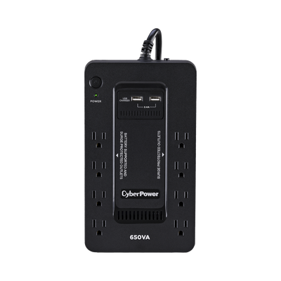 [SX650U] UPS de 650 VA/390 W, Topología Standby con Modo Ahorrador ECO, Entrada 120 Vca NEMA 5-15P, Con 8 Tomas NEMA 5-15R 