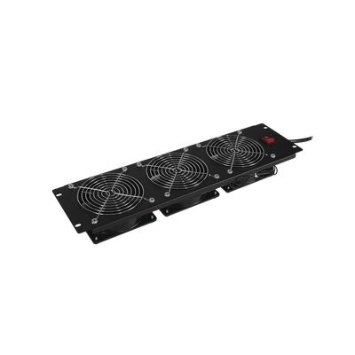 [CRA11003] Kit de 3 Ventiladores para Montaje en Rack de 19 in, Alimentación 120 Vca con Plug NEMA 5-15P, 3 UR, Color Negro