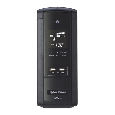 [BRG1000AVRLCD-5Y] UPS de 1000 VA/600 W, Topología Línea Interactiva, Entrada 120 Vca NEMA 5-15P, Tipo Torre, Con 10 Tomas NEMA 5-15R, 5 años de garantía