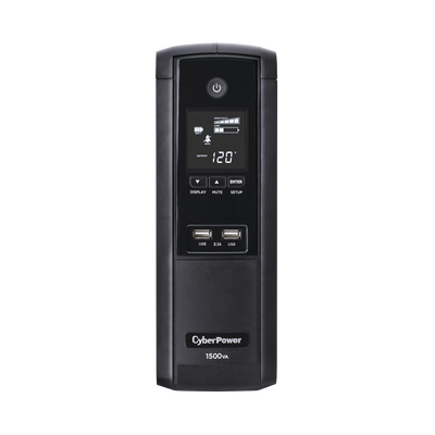 [BRG1500AVRLCD5Y] UPS de 1500 VA/900 W, Topología Línea Interactiva, Entrada 120 Vca NEMA 5-15P, Tipo Torre, Con 12 Tomas NEMA 5-15R, 5 años de garantía 