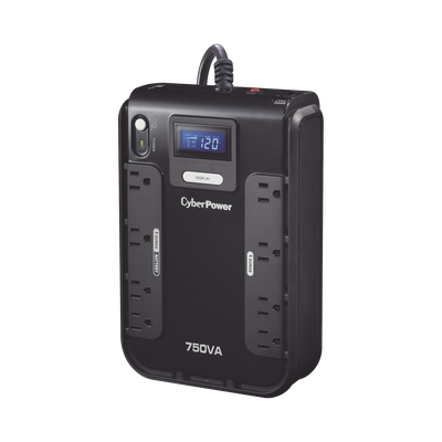 [CP750LCD] UPS de 750 VA/420 W, Topología Standby, Entrada 120 Vca NEMA 5-15P, Tipo Gabinete Compacto, Con 8 Tomas NEMA 5-15R