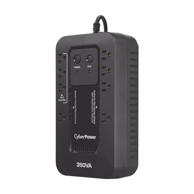 [EC350G] UPS de 350 VA/255 W, Topología Standby con Modo Ahorrador ECO, Entrada 120 Vca NEMA 5-15P, Con 8 Tomas NEMA 5-15R 