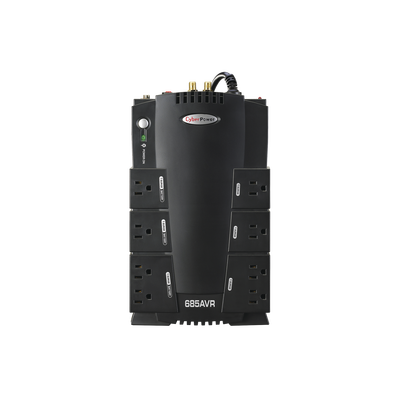 [CP685AVR] UPS de 685 VA/390 W, Topología Línea Interactiva, Entrada 120 Vca NEMA 5-15P, Tipo Gabinete Compacto, Con 8 Tomas NEMA 5-15R