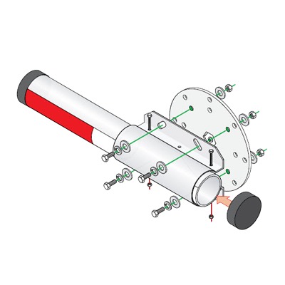 [1601-242] Kit de Instalación Para Brazos de Aluminio Doorking / Compatible con Barreras 1601 y 1603