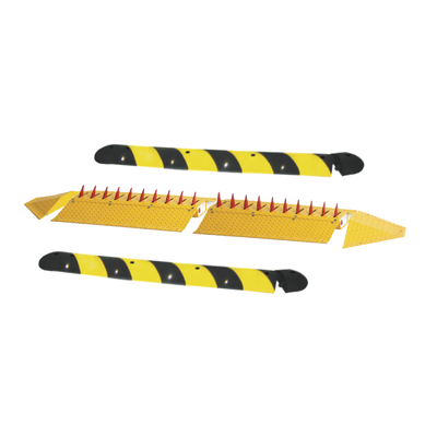 [1610-2M-KIT] Kit de picos ponchallantas autónomo / Carriles de 2.2 M / No requiere barrera / FACIL INSTALACION / Incluye topes y tornilleria