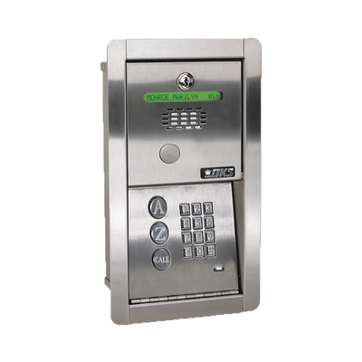 [1802-091] Audioportero Telefónico DKS Con Directorio / 100 Números Telefónicos / Control Para 2 Puertas / Gabinete Para Empotrar / Marcación a 16 Digitos / Linea análoga o digital 