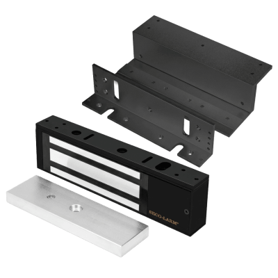 [E941SB1K2PQ/KITZ] Kit Para Control de Acceso Incluye Chapa Magnética de 1200 Lbs / Montaje En Z y L /  Uso Interior / Certificación UL / En Color Negro / Diseño Elegante