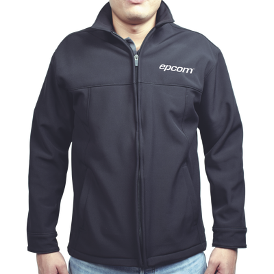 [CHAMEPCHNS] Elegante Chamarra para Caballero Color Negro Fabricada en Poliéster Dry Fit Impermeable