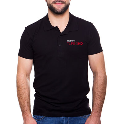 [PLATHDBL] Playera Tipo Polo Color Negro epcom TURBOHD