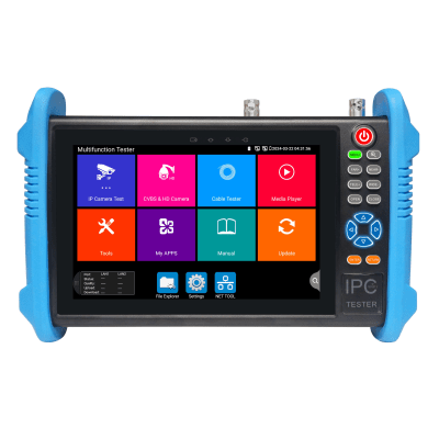 [TPTURBO8K(BT)] Tester de Video Profesional | Pantalla 7"|  Prueba IP/HD/Analógicas | TVI/CVI/AHD/CVBS | IP ONVIF | 4K/8K | H.264/H.265 | HDMI | PTZ | Scanner IP | TDR | Salidas 12V/24V/PoE | Activación Simultanea.