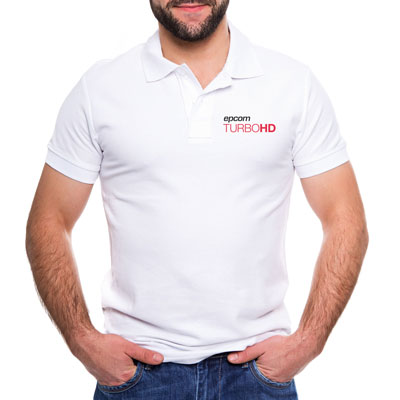 [PLATHDWXL] Playera Tipo Polo Color Blanco epcom TURBOHD
