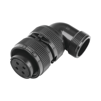 [E/MS3108A18-4S]  Conector Plug en Ángulo Recto de 4 Contactos Hembra Soldables para Radio de Locomotora.
