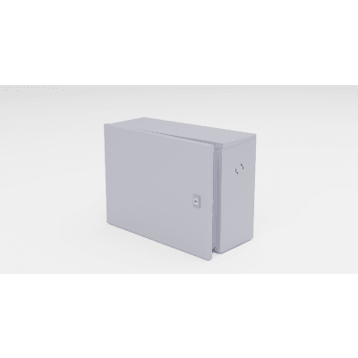 [GBP01] Gabinete para instalación de 1 Batería , Fabricado en Lámina Galvanizada, Accesorios para poste (No incluidos)