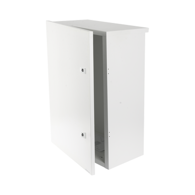 [EI-PCB-04-07-03-W3S] Gabinete para instalación de 2 Baterías PL110D12, Fabricado en Lámina Galvanizada, Accesorios para piso o poste (No incluidos)