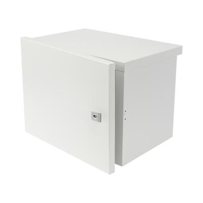 [EI-PCB-04-03-03-W3] Gabinete para instalación de 2 Baterías PL4012, Fabricado en Lámina Galvanizada, Opción para montar en poste (No incluido)