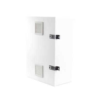 [EI-PCB-04-07-03-W3V] Gabinete para instalación de 2 Baterías PL110D12, Fabricado en Lámina Galvanizada, Accesorios para piso o poste (No incluidos)