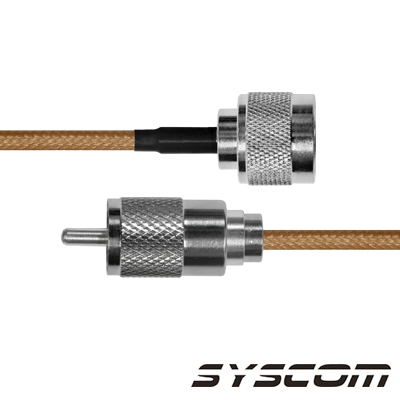 [SN-142-UHF-110] Cable Coaxial RG-142/U de 110 cm, con conectores N Macho a UHF Macho (PL-259).