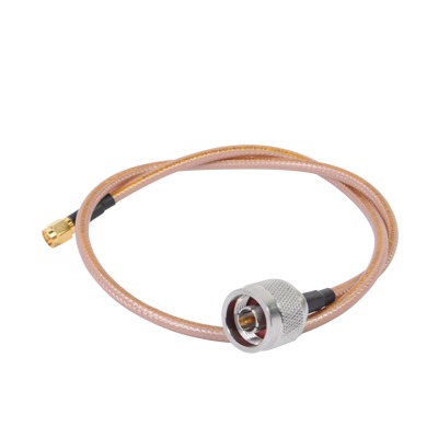 [SN-142-SMAI-60] Cable de 60 cm tipo RG-142/U con conectores N Macho y SMA Macho Inverso (Hasta 8 GHz).