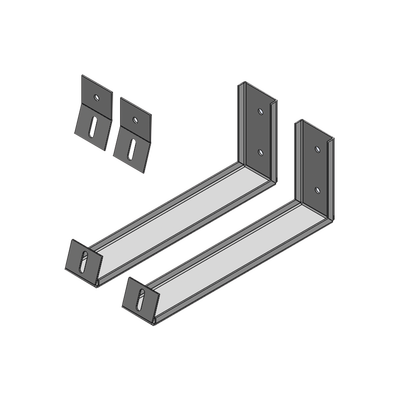 [EXPO-BASE-TSM] Ángulos para soportar Panel Solar en Pared (Uso solo para Exhibición).