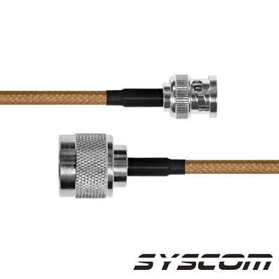 [SBNC-142-N-110] Cable Coaxial RG-142/U de 110 cm, con Conectores BNC Macho a N Macho.