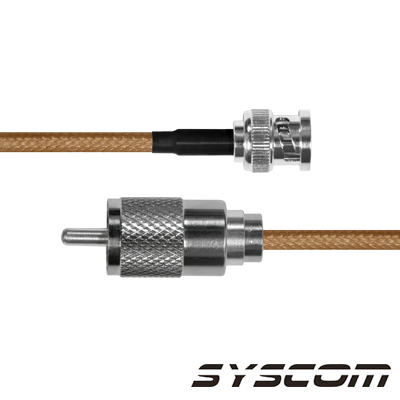 [SBNC-142-UHF-30] (1 pza) Jumper con cable RG142, conectores BNC Macho/UHF (PL-259) Macho.
