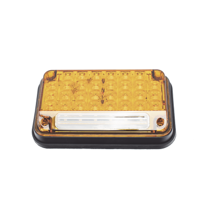 [XLTE2335A] Luz de Advertencia de 7X4", Color Ambar, Con Luz de Trabajo, Ideal para Ambulancias